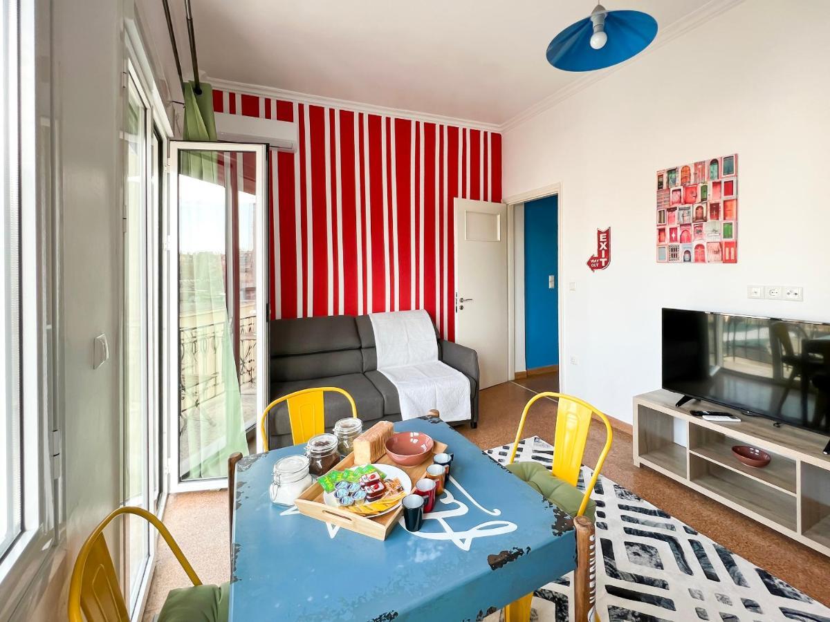 Soho Artsy 55Sqm Apt With Acropolis View Apartment Athena Bagian luar foto